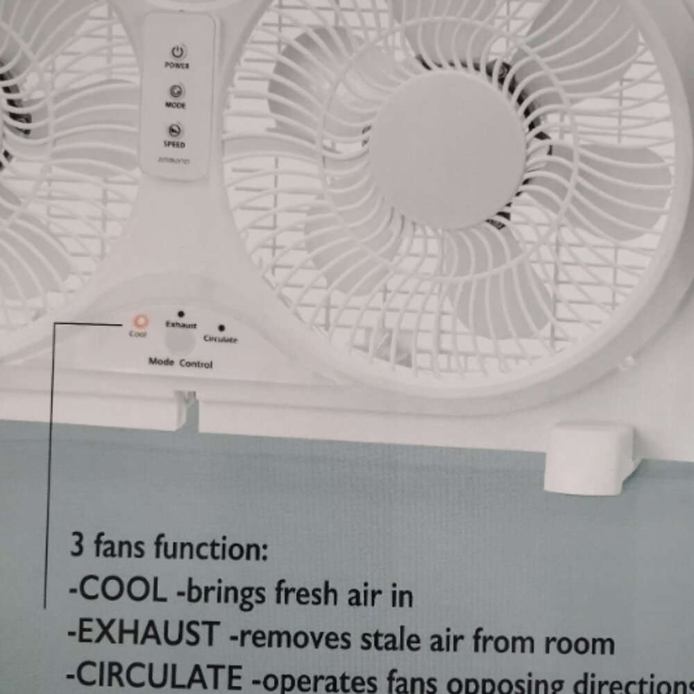 Twin Window Fan Remote Controlled - Picture 9 of 11